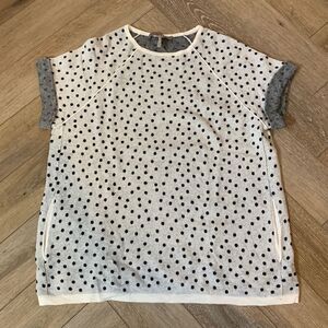 Halston Heritage Short Sleeve Wool Blend Sweater